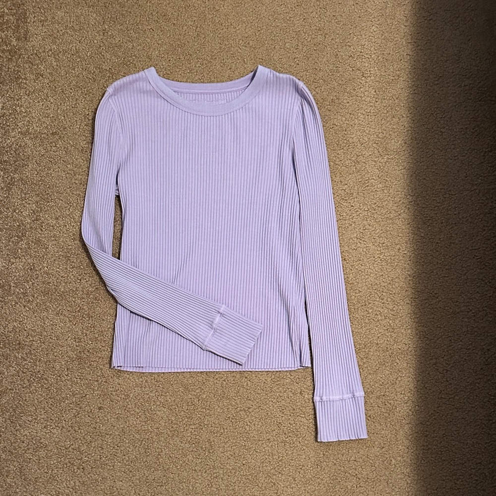 Aerie Ribbed Top in Lavender